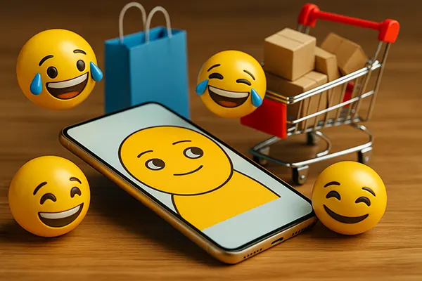 Emojis mit Warenkorb